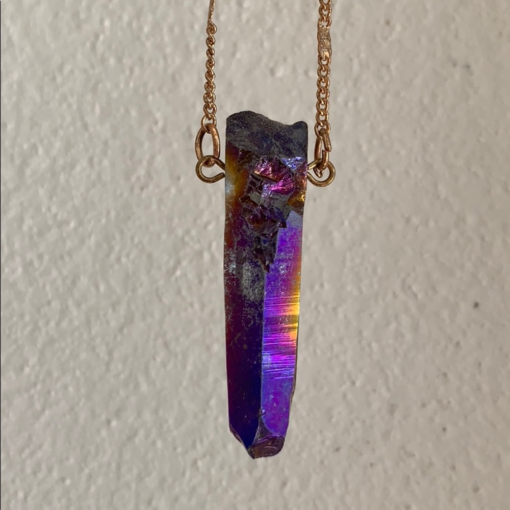 Dyed Crystal Necklace